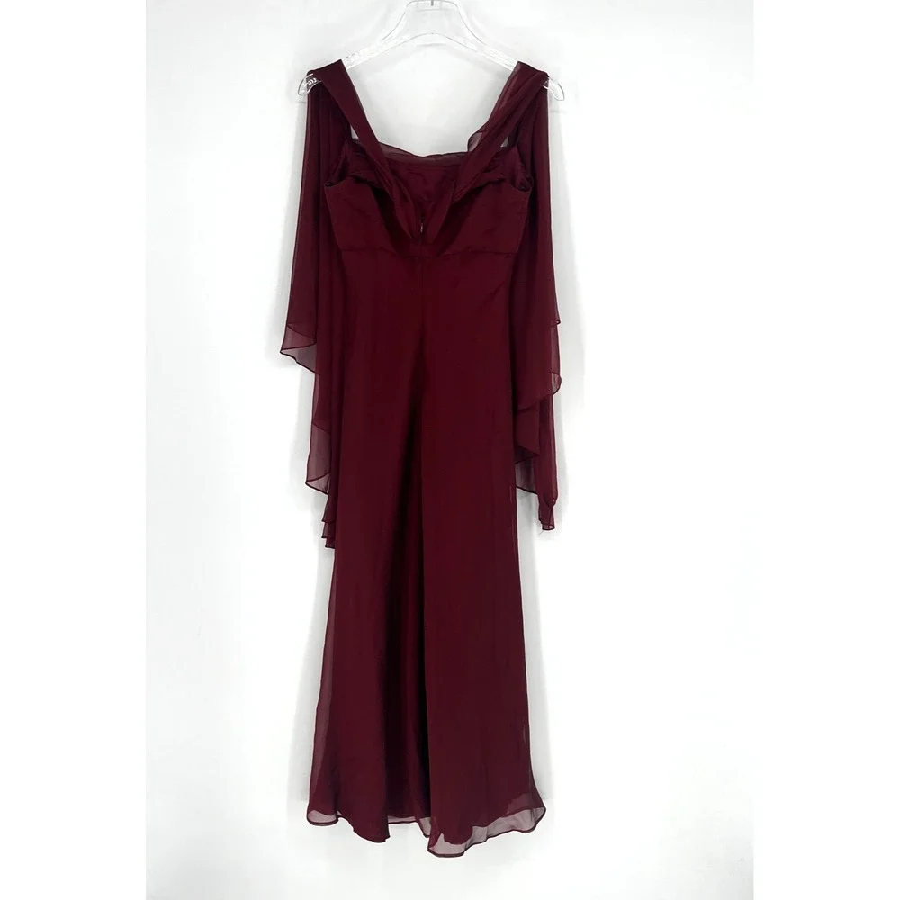 Vtg Betsy & Adam Y2K Prom Dress Women 6 Red Fairy 90s Empire Waist Maxi Ethereal